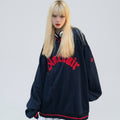Long Sleeve V-Neck Bomber Sweater