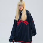 Long Sleeve V-Neck Bomber Sweater