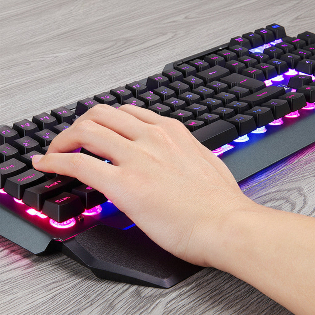 Ergonomic Keyboard with RGB Backlight