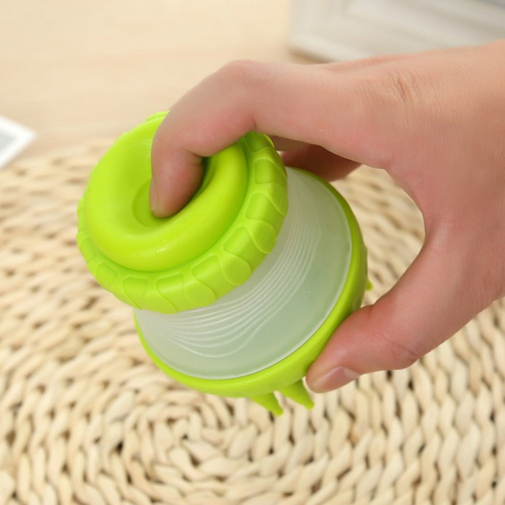 Canine Spa Brush with Massager and Paw Cleaner