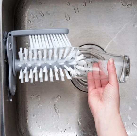 Suction-mounted Cup & Glass Cleaner