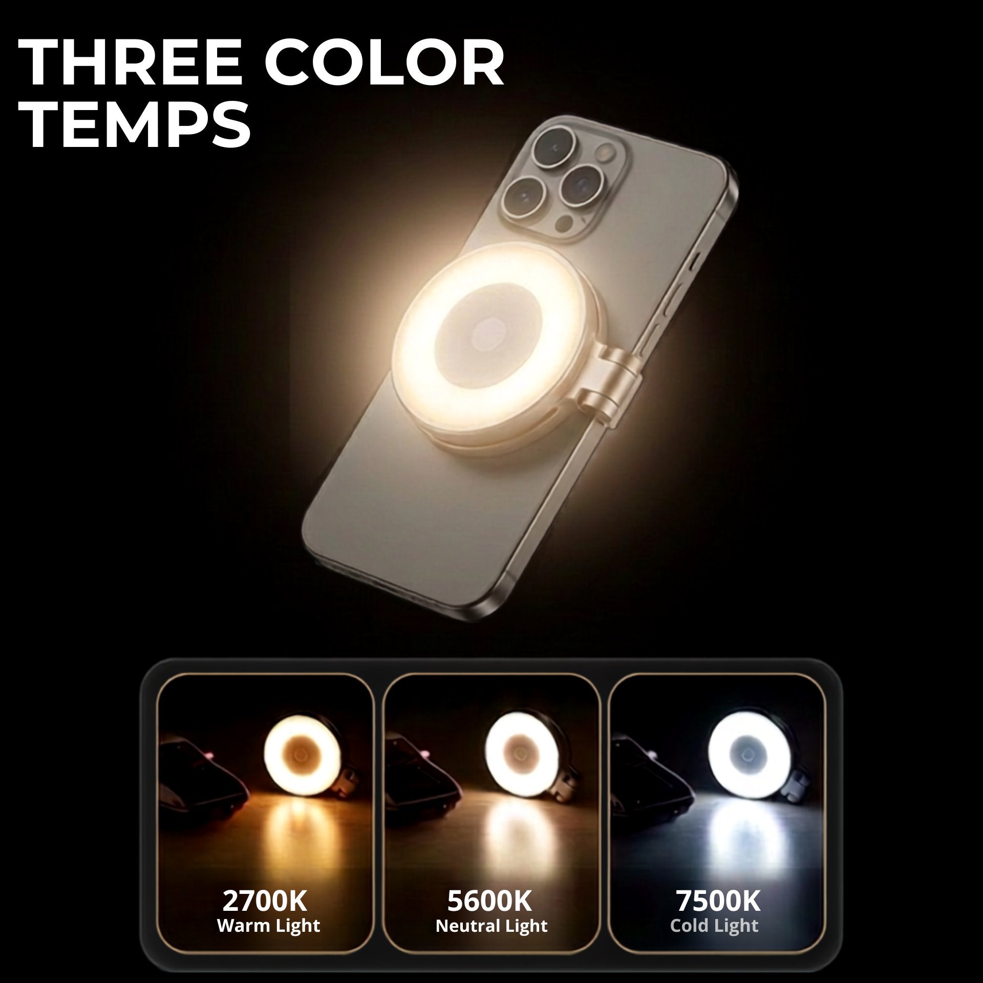 Magnetic Clip-On Phone Fill Light
