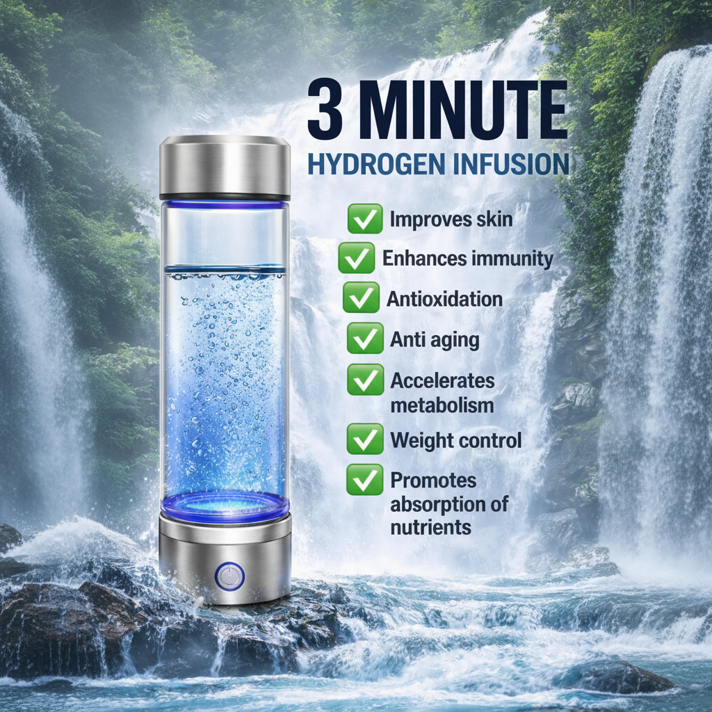 HealthTec Hydrogen-Rich Water Bottle – Rechargeable & Portable