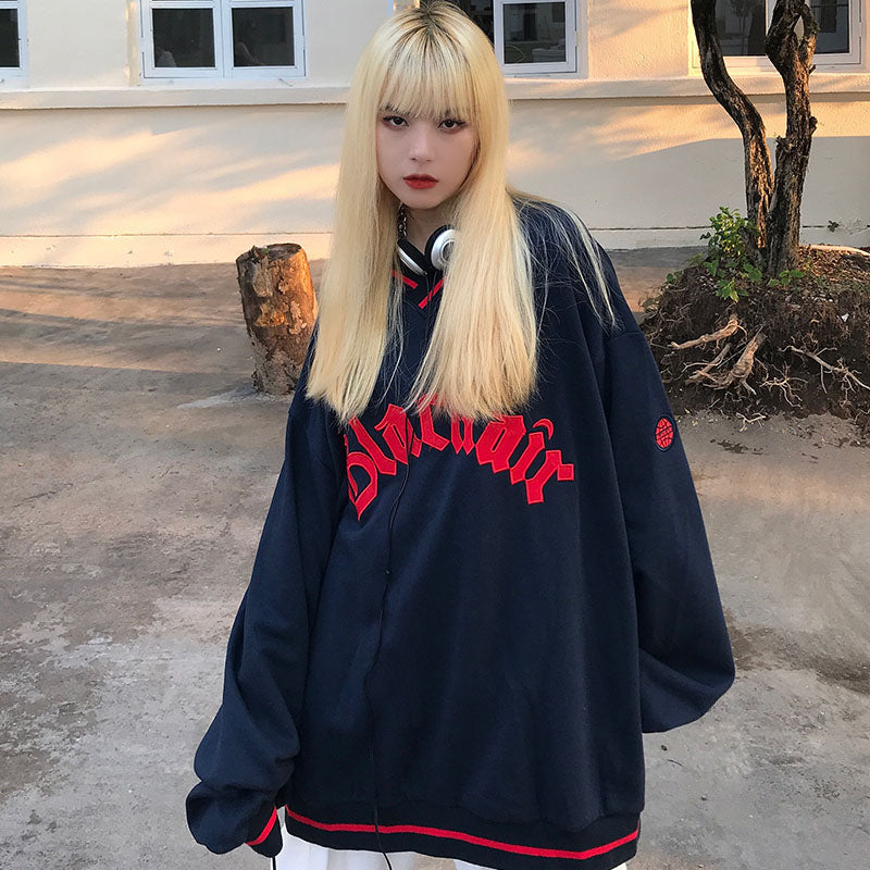 Long Sleeve V-Neck Bomber Sweater