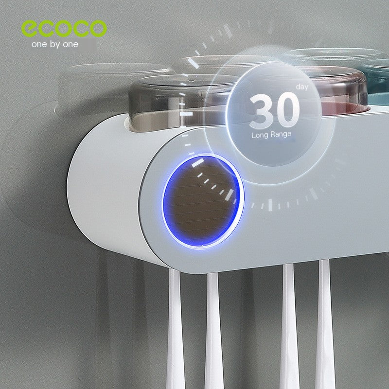 Wall-Mounted UV Toothbrush Sterilizer with 3 Cups