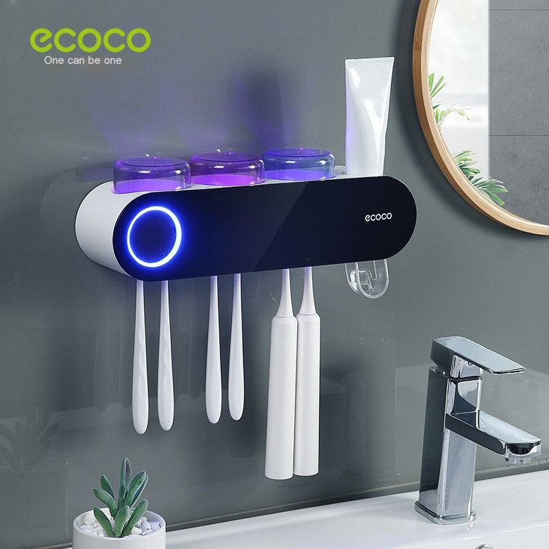 Wall-Mounted UV Toothbrush Sterilizer with 3 Cups