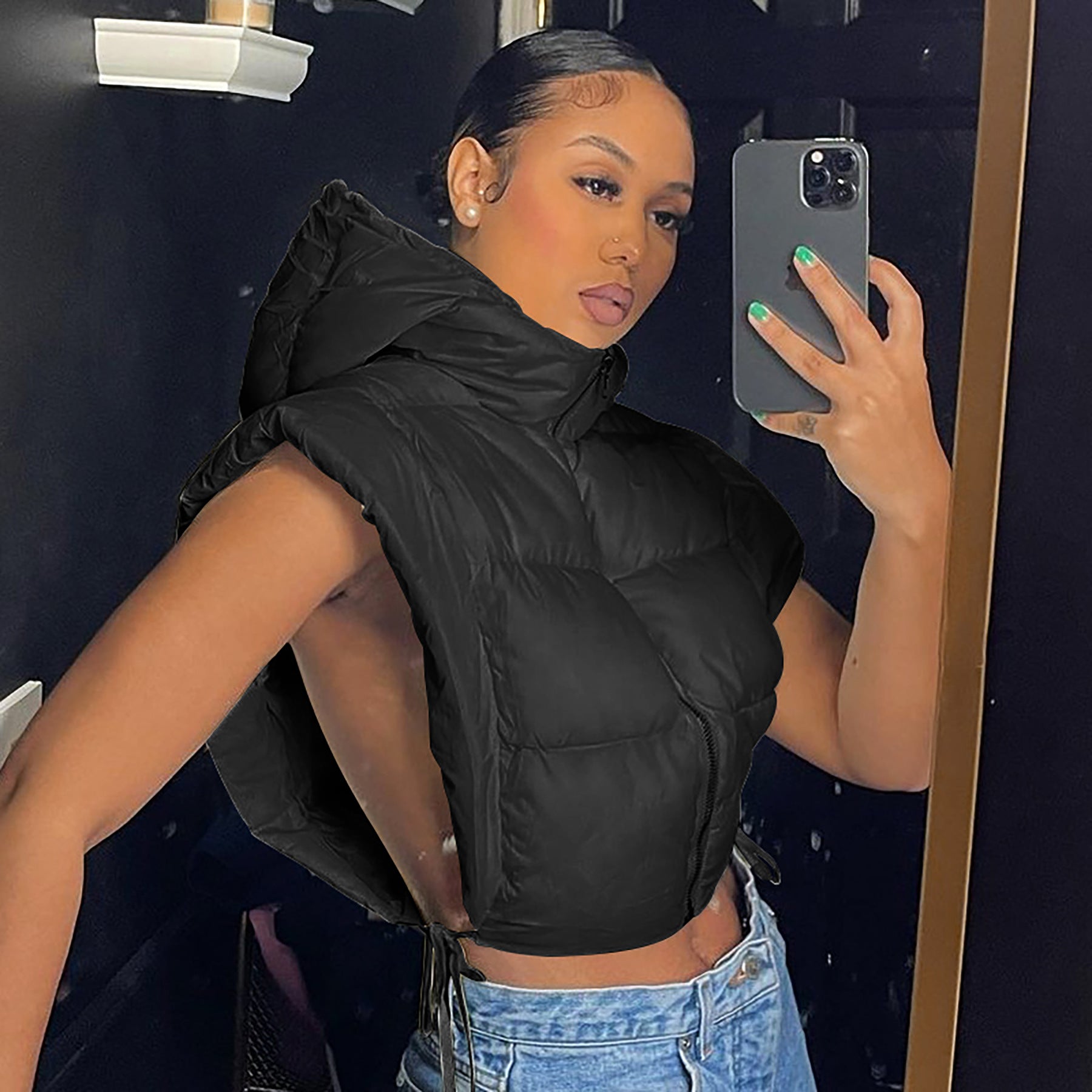Fashionable Women's Hooded Jacket